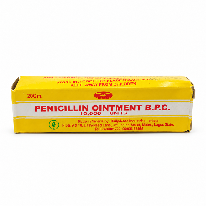 Penicillin Ointment B.P.C., topical antibiotic ointment packaged for external skin application and targeted topical care.