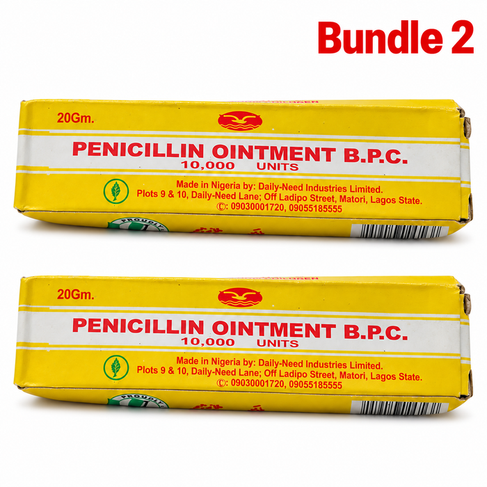 Penicillin Ointment B.P.C., topical antibiotic ointment formulated for external skin application, packaged for convenient use in targeted topical care.