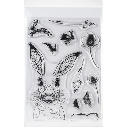 Pink Ink Designs - Hare - A5 Stamp