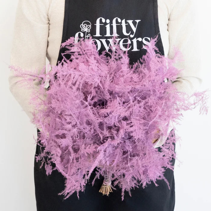 Pink Enhanced Plumosa Fern Greenery Apron - Image