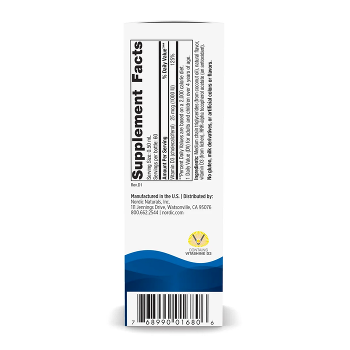 Plant-Based Vitamin D3 Liquid by Nordic Naturals