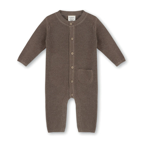 Pocket & Button Chunky Sweater Knit Baby Jumpsuit (Organic Cotton)