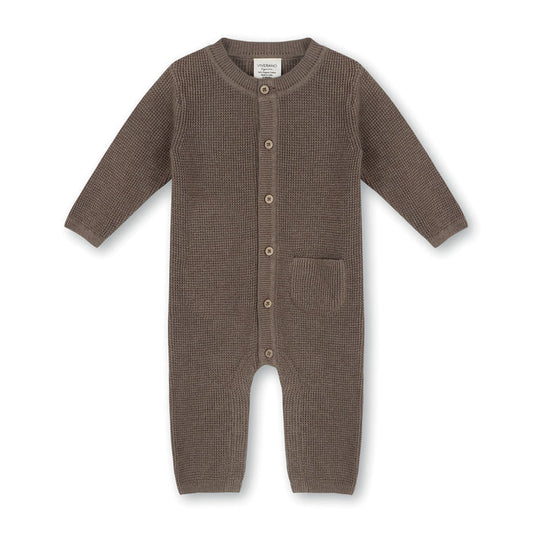 Pocket & Button Chunky Sweater Knit Baby Jumpsuit (Organic Cotton)