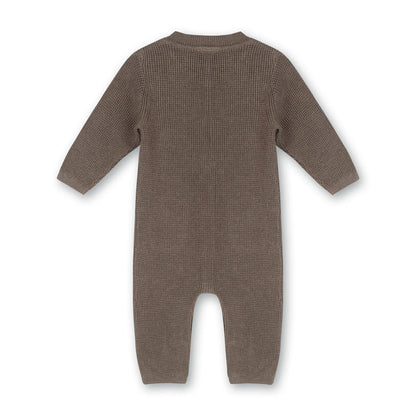 Pocket & Button Chunky Sweater Knit Baby Jumpsuit (Organic Cotton)