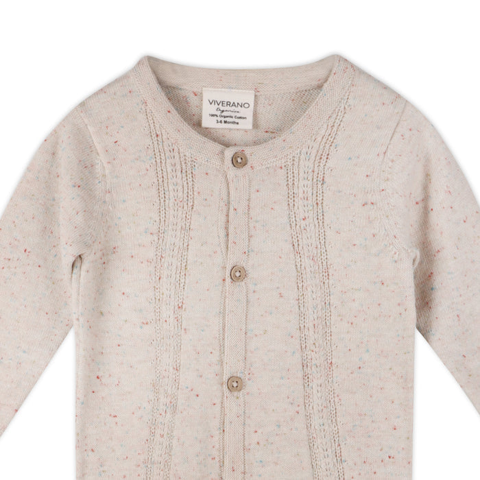 Pointelle Knit 2 Pocket Baby Jumpsuit (Organic Cotton)