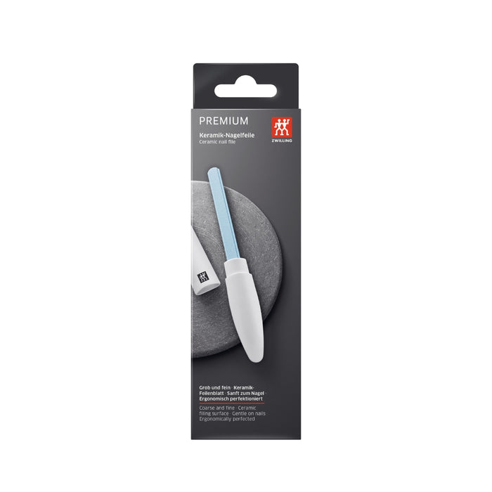 Premium Ceramic Nail File (White / Black)