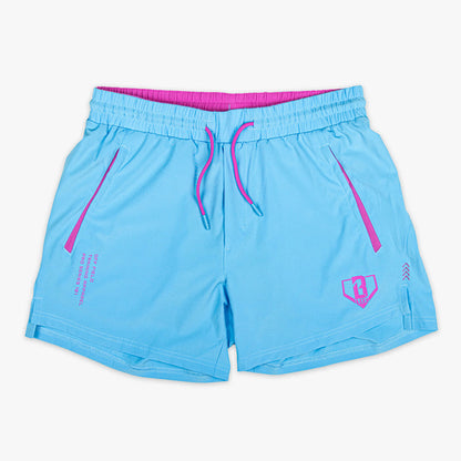 Blue Pro Series Cotton Candy Blue youth shorts — front view