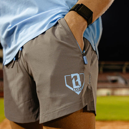 Adult model wearing gray Pro Series with Liner shorts