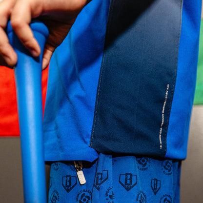 Adult model wearing blue Pro Series with Liner Italy shorts
