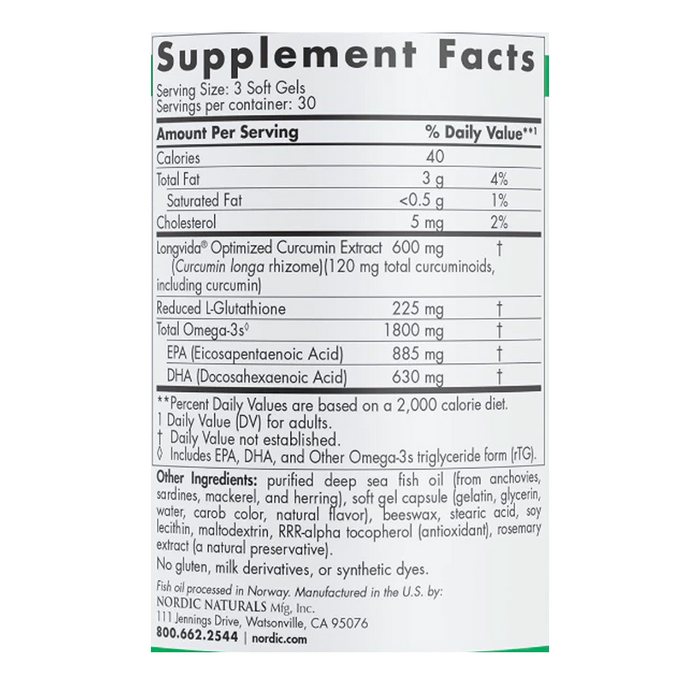 ProOmega Curcumin (formerly ProOmega CRP) by Nordic Naturals