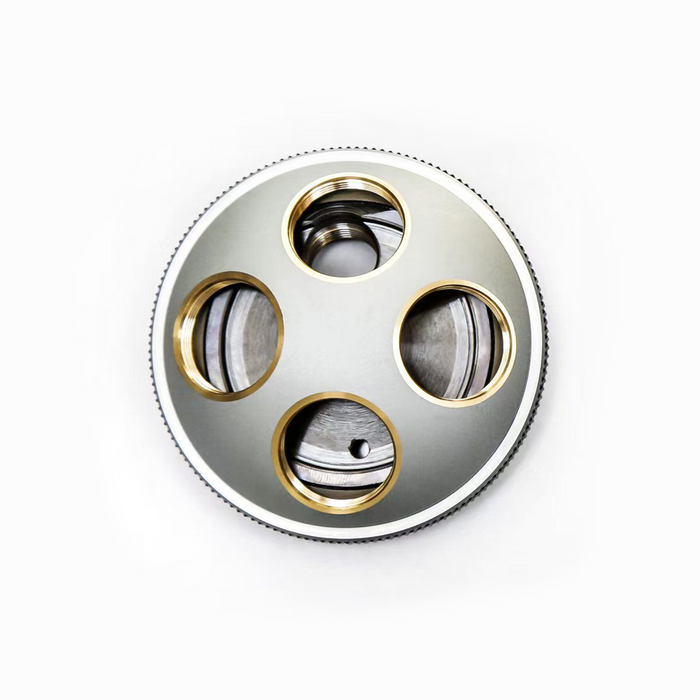 Quadruple (4) Holes Quadruple (4) Holes Nosepiece, SKU BM02115131, three quarter front view