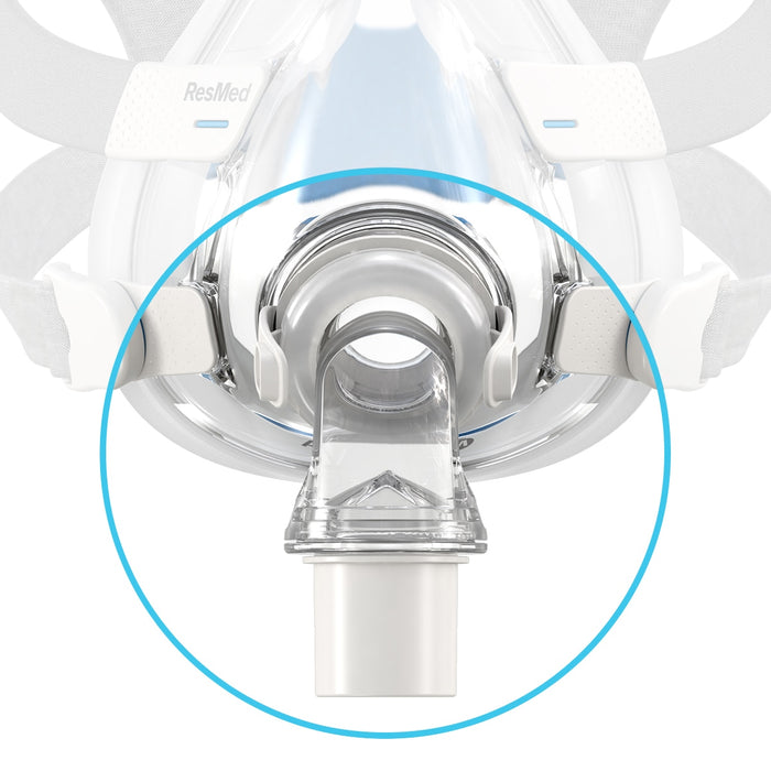 resmed quietair cpap mask elbow installed