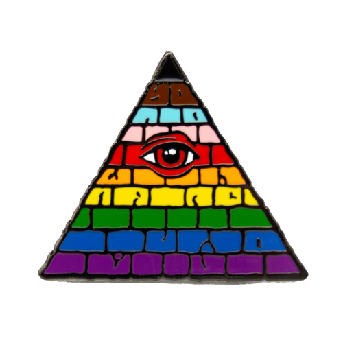 Rainbow Eye-in-Pyramid Pride Pin