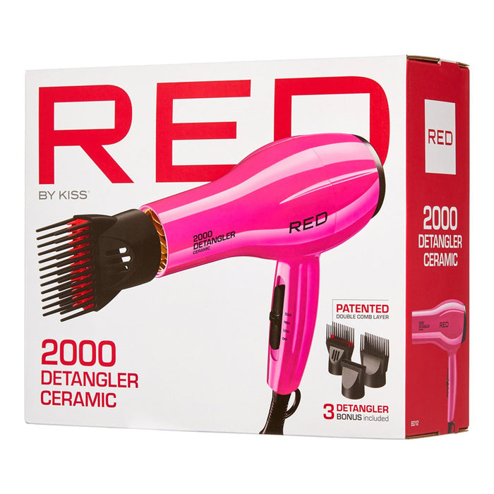 Red 2000 Ceramic Detangle Dryer - ikatehouse