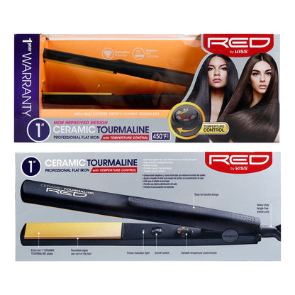 Red by Kiss Ceramic Tourmaline Flat Iron - ikatehouse