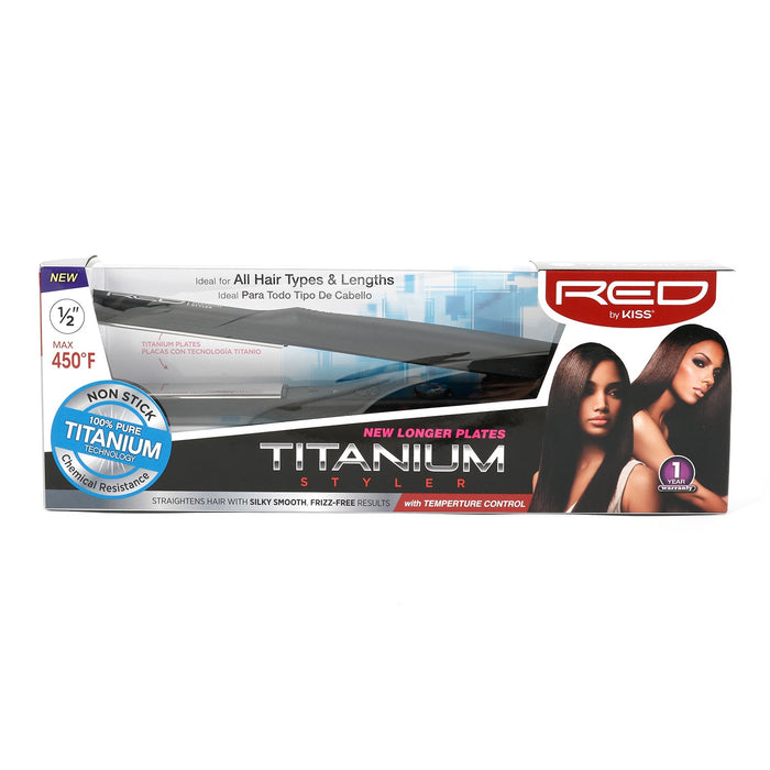 Red By Kiss Titanium Flat Iron - ikatehouse