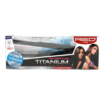 Red By Kiss Titanium Flat Iron - ikatehouse
