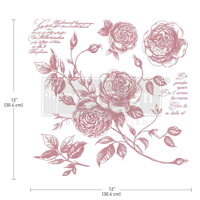 Redesign by Prima - Decor Stamp - Romance Roses