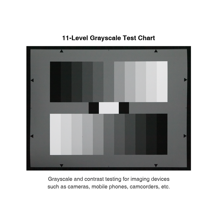Reflective 11-Step Grayscale Calibration Card (400x300mm), SKU CT20031401, three quarter front view