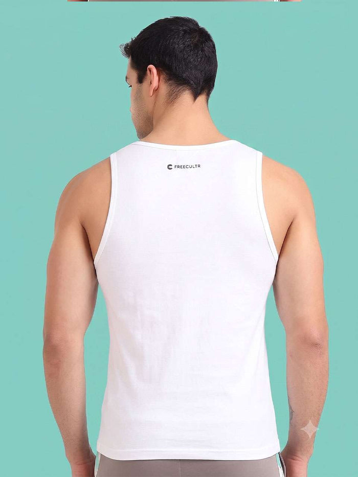 Regular Fit Organic Cotton Comfort Vest for Men-Pack of 5