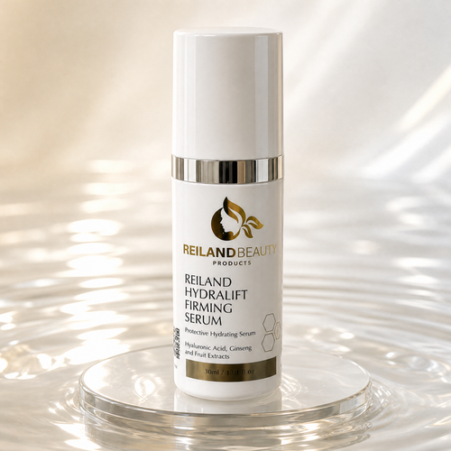 Reiland HydraLift Firming Serum bottle, 30ml protective hydrating serum with hyaluronic acid