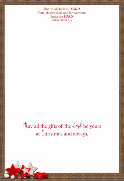 Religious Boxed Christmas Cards by Shared Blessings - Cozy Moments. 12 cards and envelopes