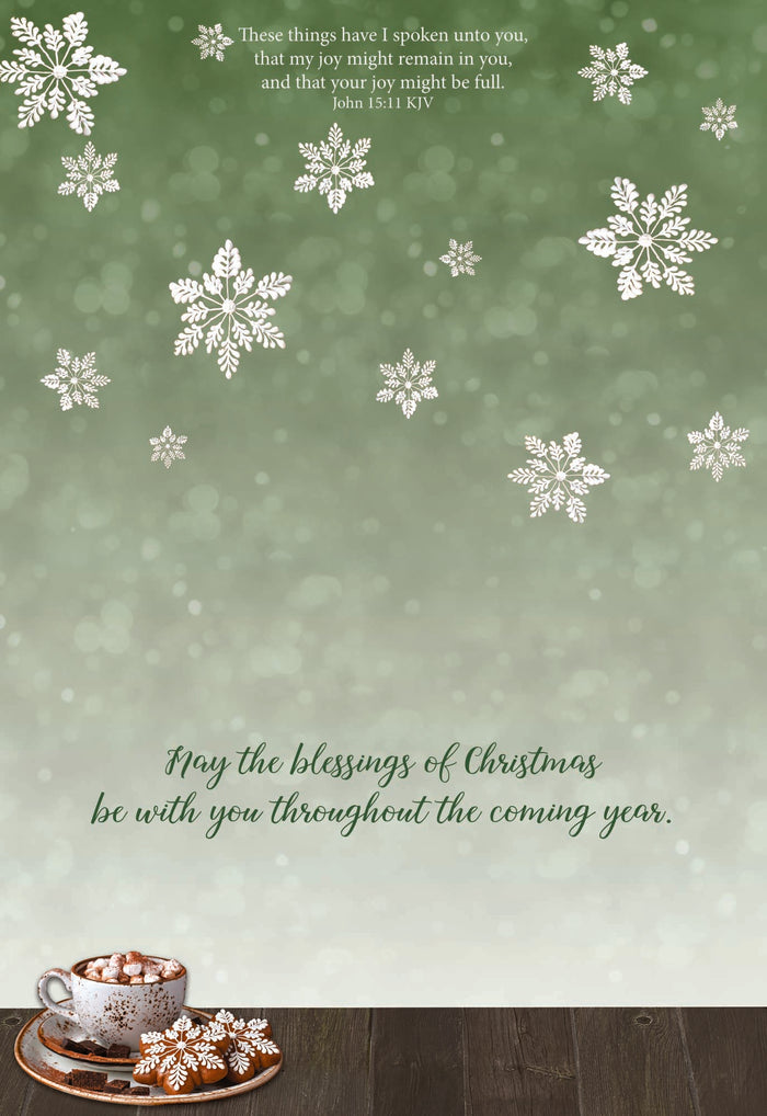 Religious Boxed Christmas Cards by Shared Blessings - Cozy Moments. 12 cards and envelopes