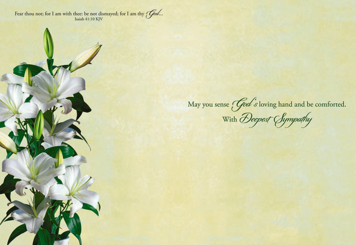 Religious Sympathy Cards by Shared Blessings- Lilies - 12 Cards and Envelopes