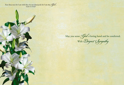 Religious Sympathy Cards by Shared Blessings- Lilies - 12 Cards and Envelopes