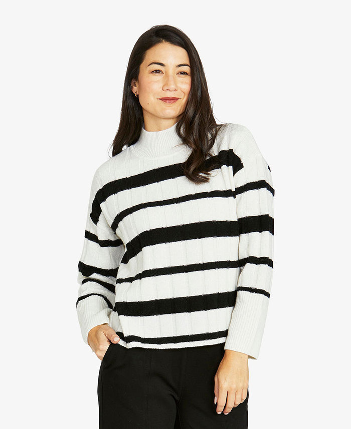 Rib Stripe Pullover