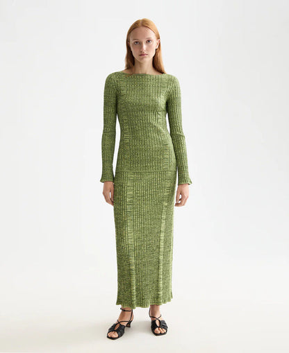 Ribbed Knitted Maxi Skirt