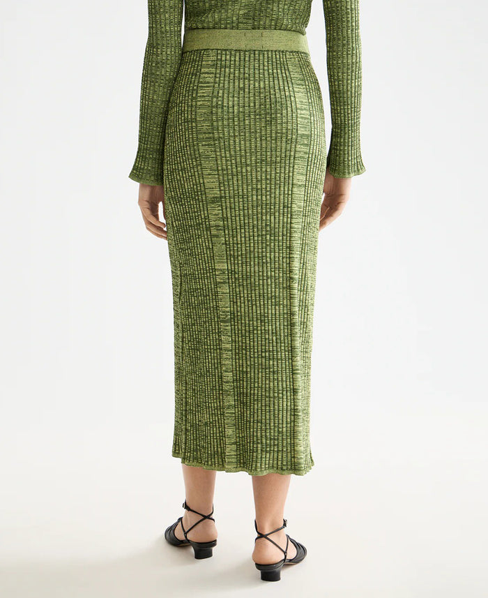 Ribbed Knitted Maxi Skirt