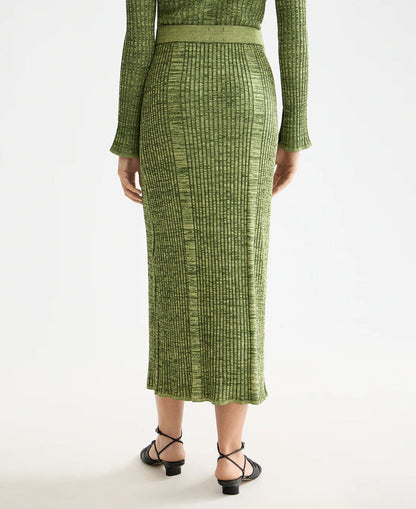 Ribbed Knitted Maxi Skirt