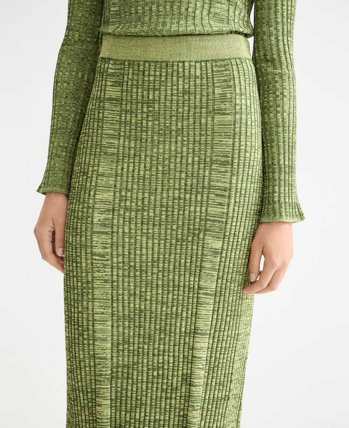 Ribbed Knitted Maxi Skirt