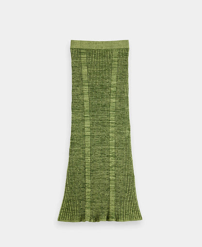 Ribbed Knitted Maxi Skirt