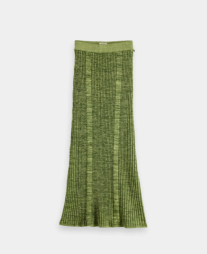 Ribbed Knitted Maxi Skirt