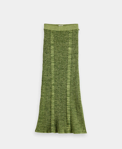 Ribbed Knitted Maxi Skirt