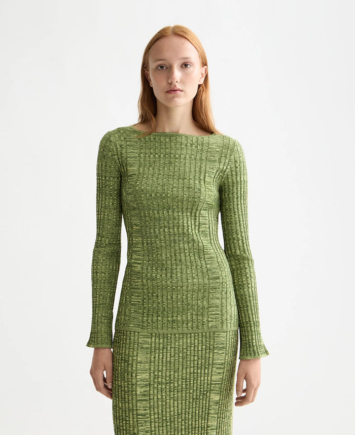 Ribbed Knitted Pullover
