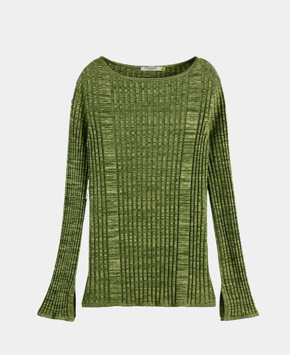 Ribbed Knitted Pullover