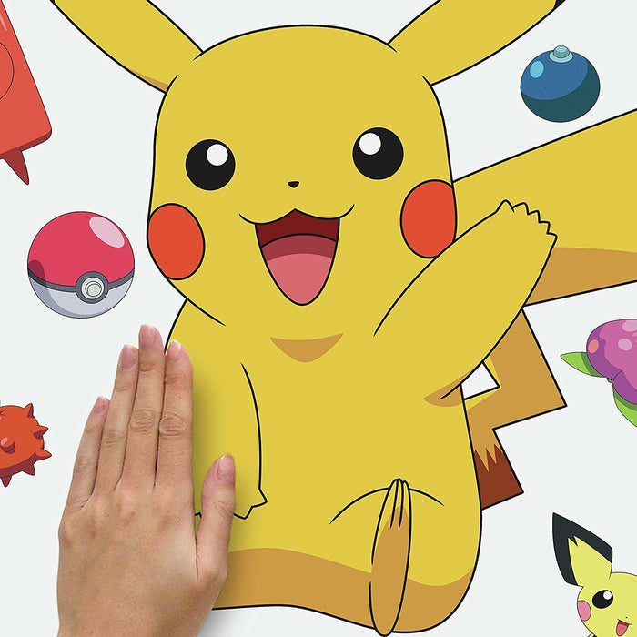 Roommates Giant Pikachu Peel And Stick Wall Decals Pokemon Characters Stickers