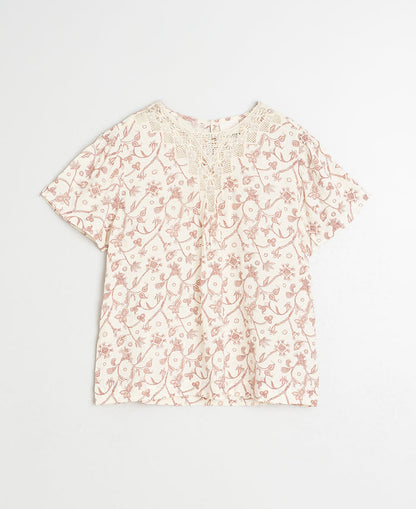 Round Neck Lace Shirt