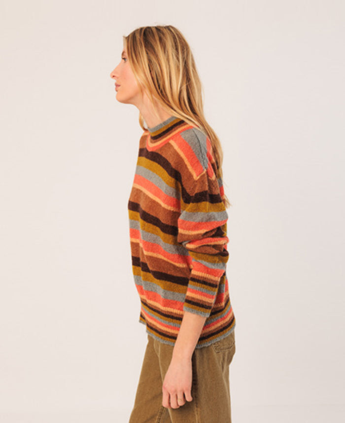 Round Neck Stripe Knit