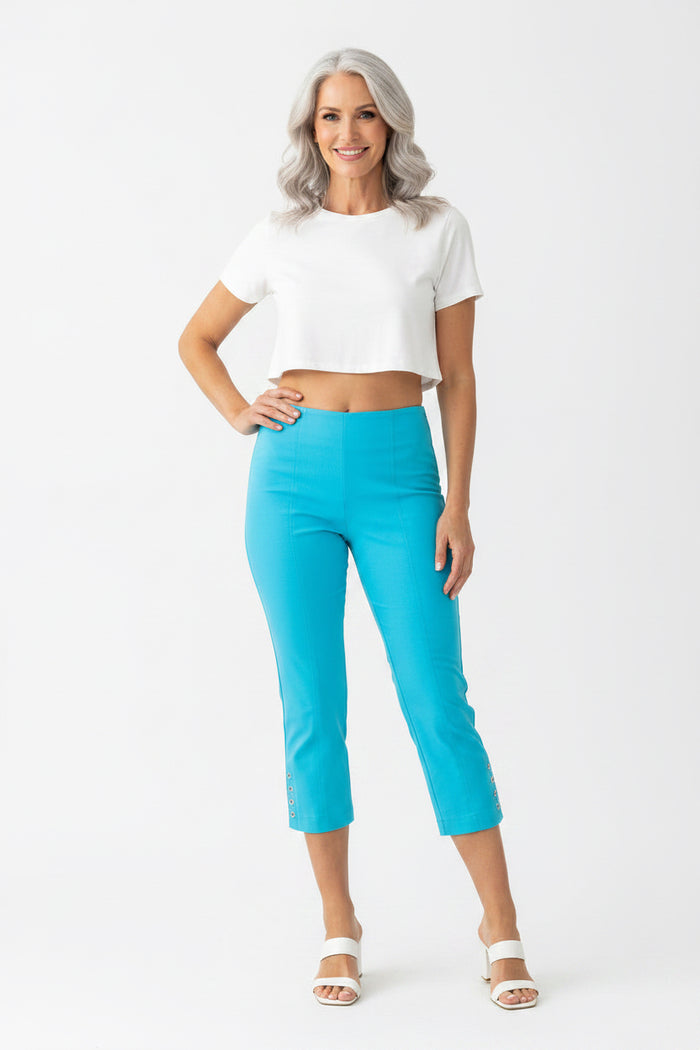 Roy Klaveli Side Crystal Capri Pant