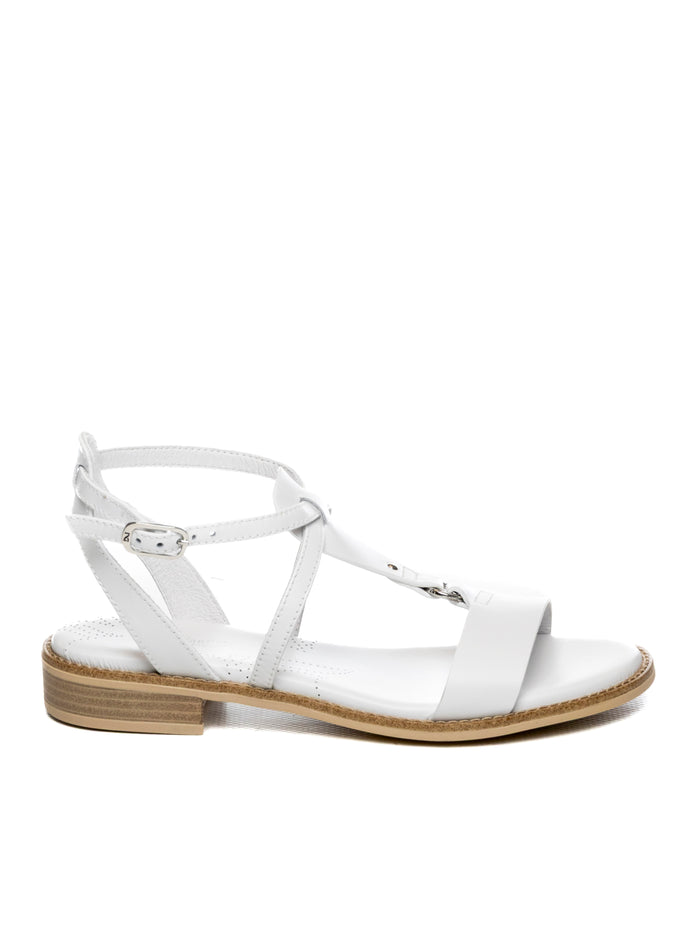 NERO GIARDINI Sandalo pelle bianco E615895 LOIRA-BIANCO