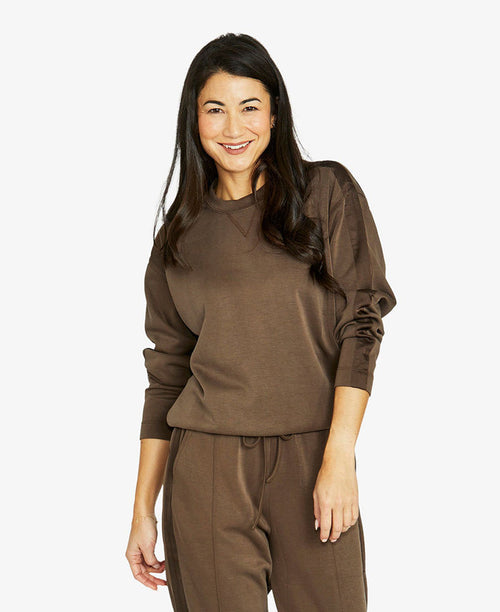 Satin Trim Lounge Top