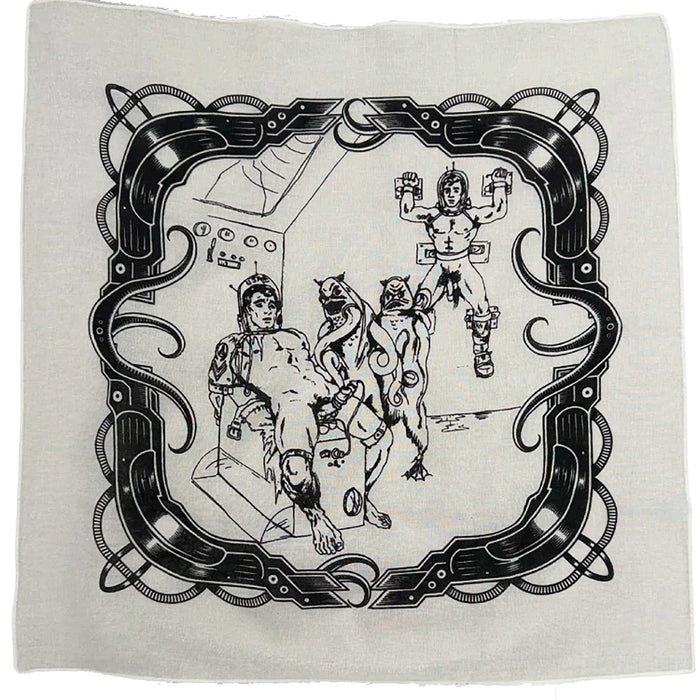 Science-Fiction Leather white Bandana — Art by Dom “Etienne” Orejudos