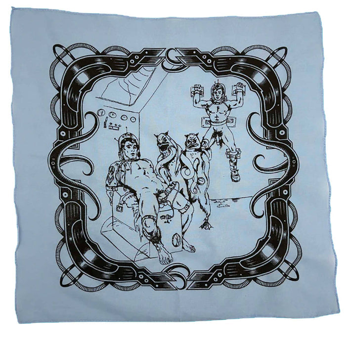 Science-Fiction Leather light blue Bandana — Art by Dom “Etienne” Orejudos