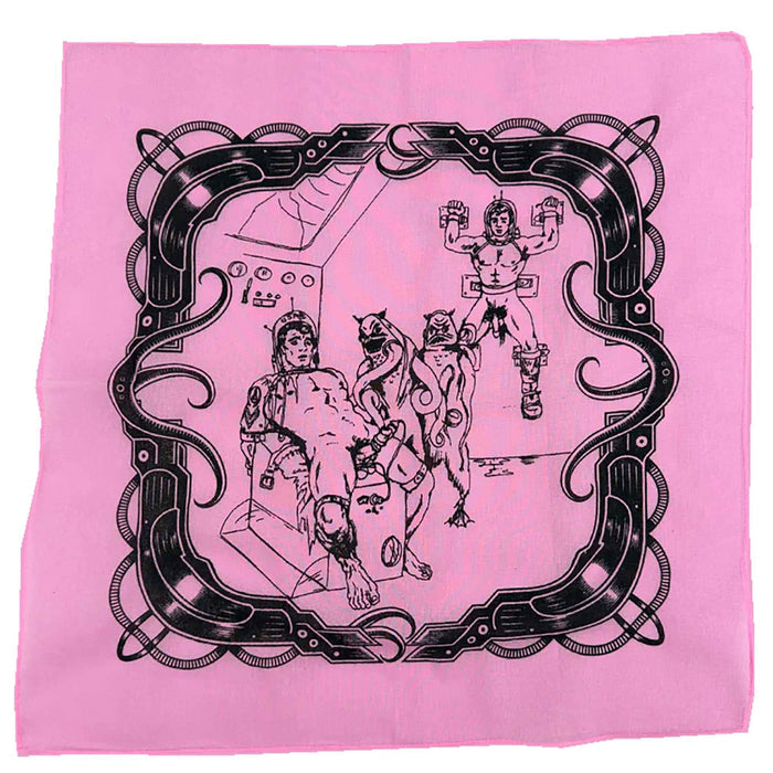 Science-Fiction Leather Pink Bandana — Art by Dom “Etienne” Orejudos
