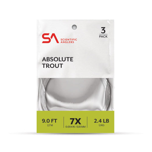 Scientific Anglers Absolute Trout Leaders 9 foot 3pk