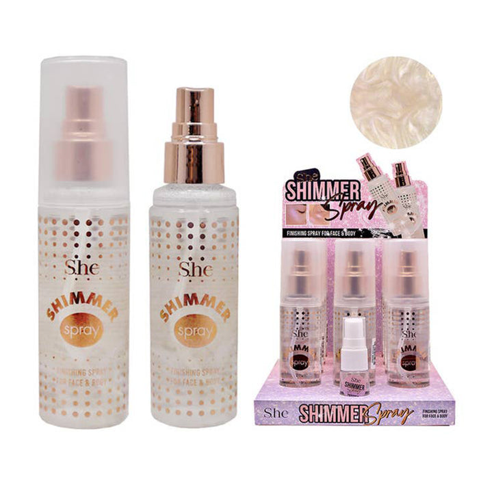 S.he Makeup Face & Body Finishing Shimmer Spray 2.45oz/ 75ml